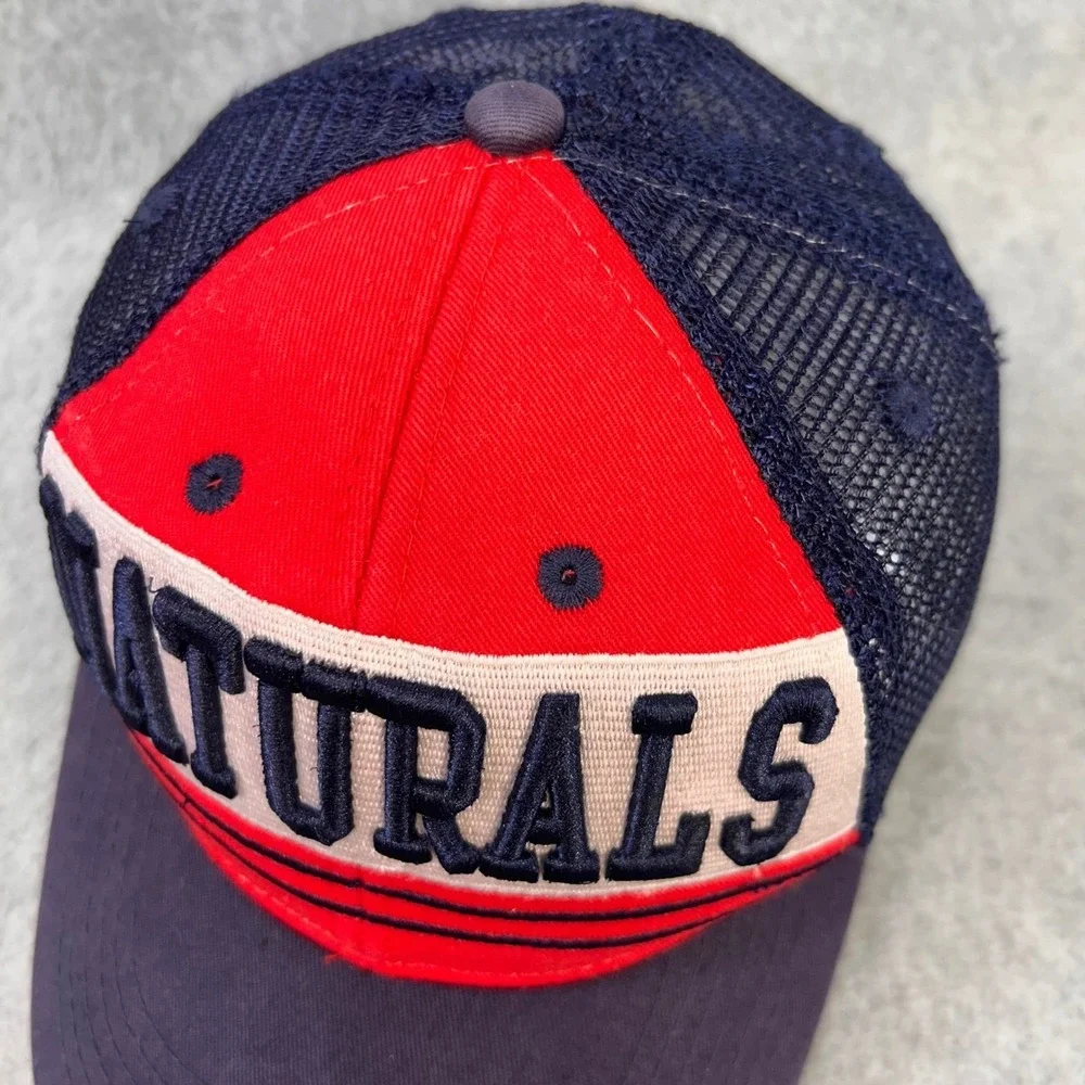 NATURALS Youth Navy Red Bimm Ridder Trucker Hat NW Arkansas Snapback OSFA